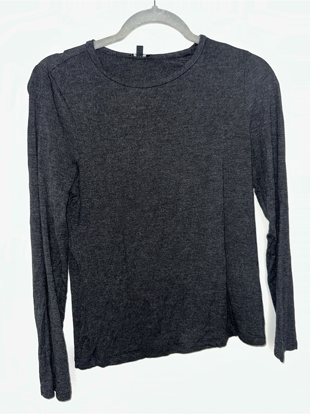Express Fitted Tee in Charcoal with Pink Accent